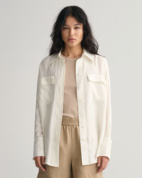 Relaxed fit skjorta med ficka med lock