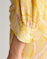 Regular fit omlottklänning med magnoliamönster