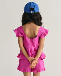 Girls linnetopp med volang