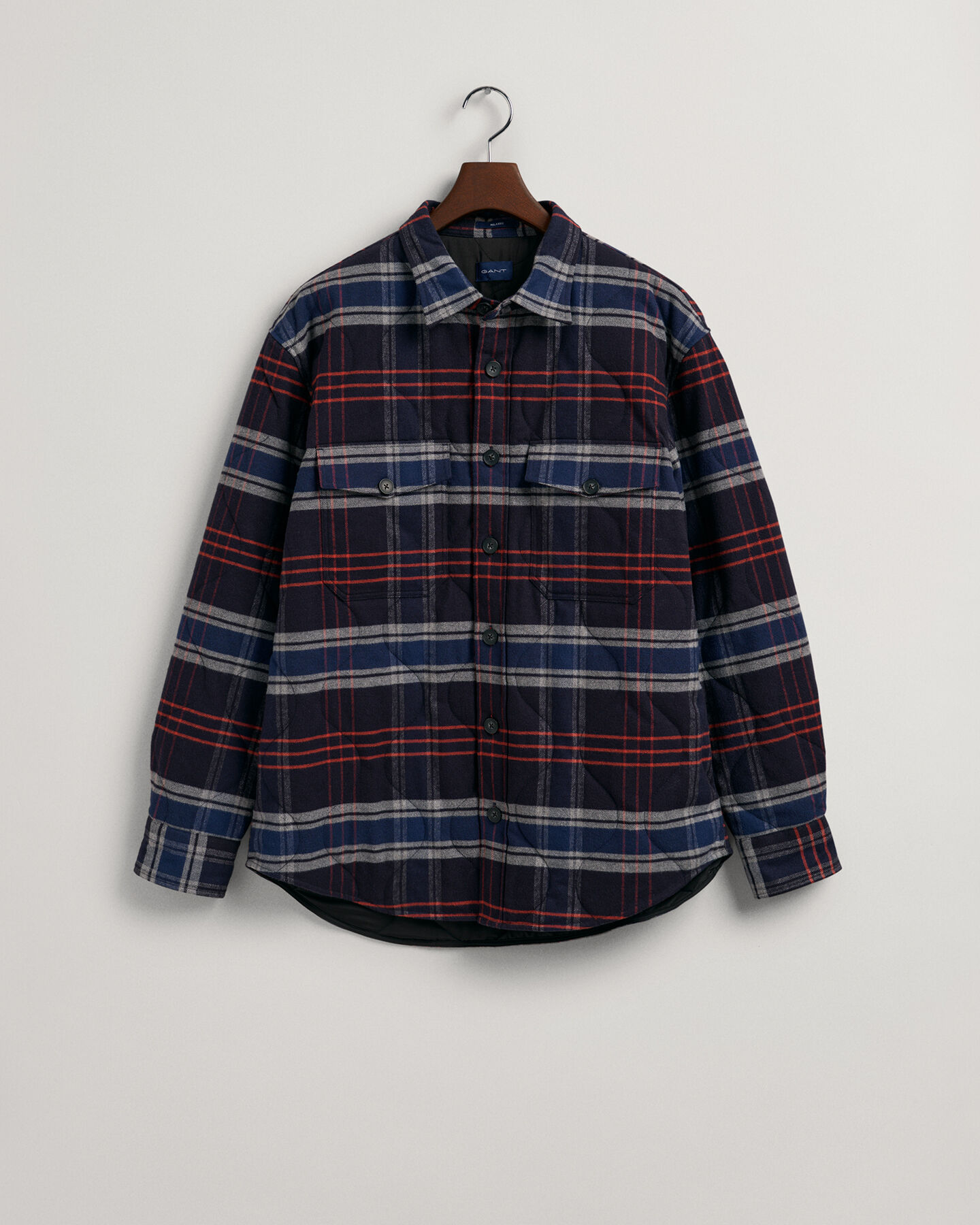 Quiltad skjortjacka i flanell