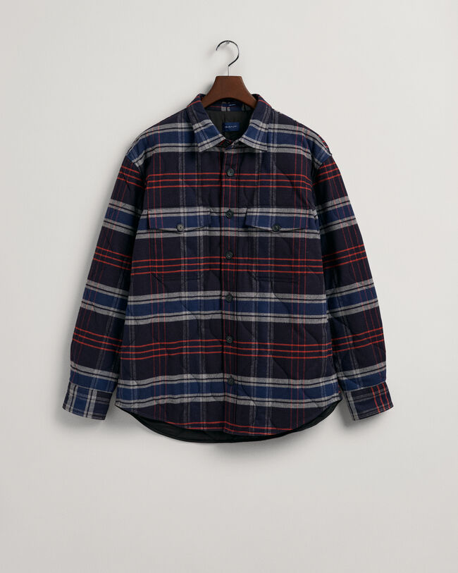 Quiltad skjortjacka i flanell
