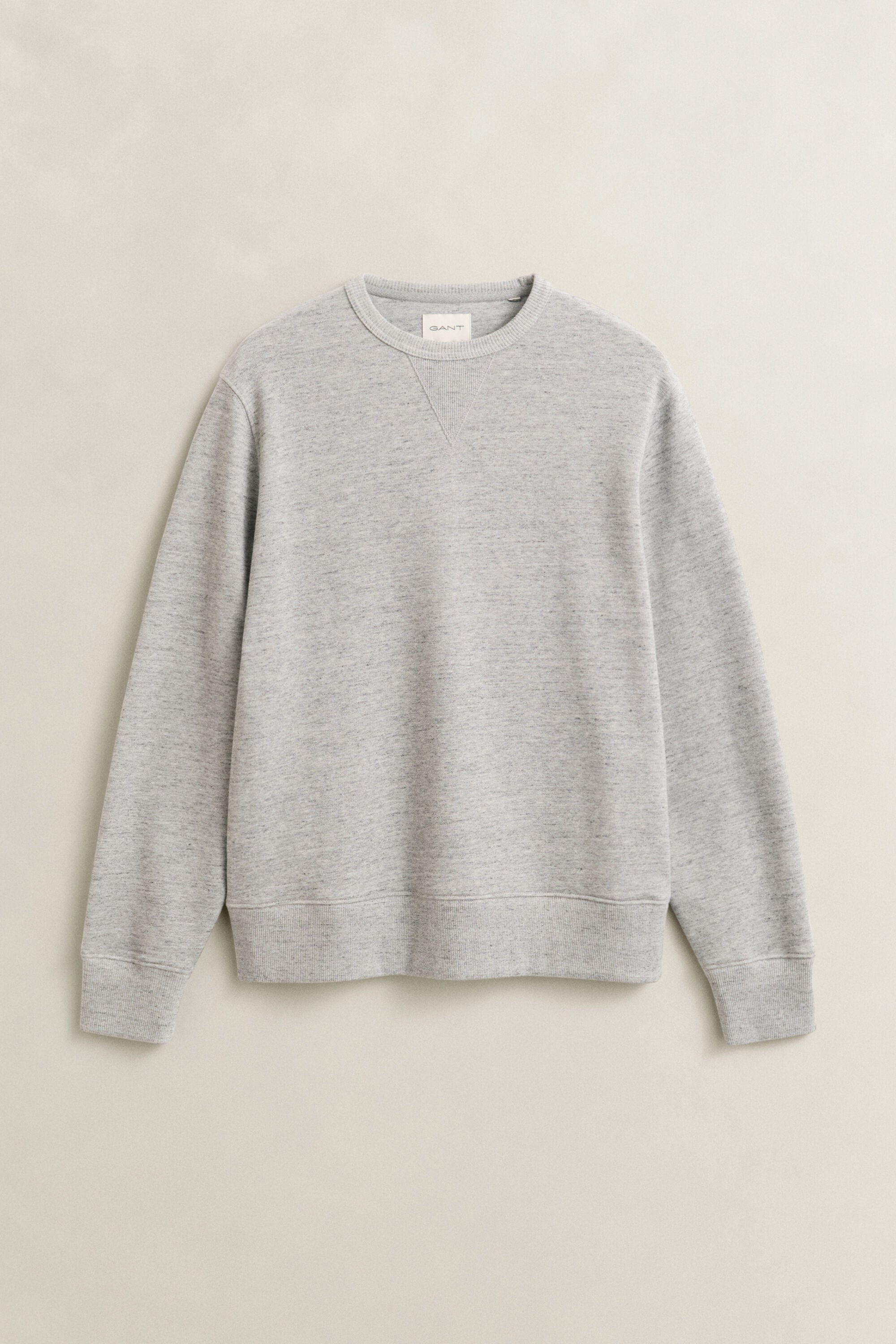 Melerad rundhalsad sweatshirt