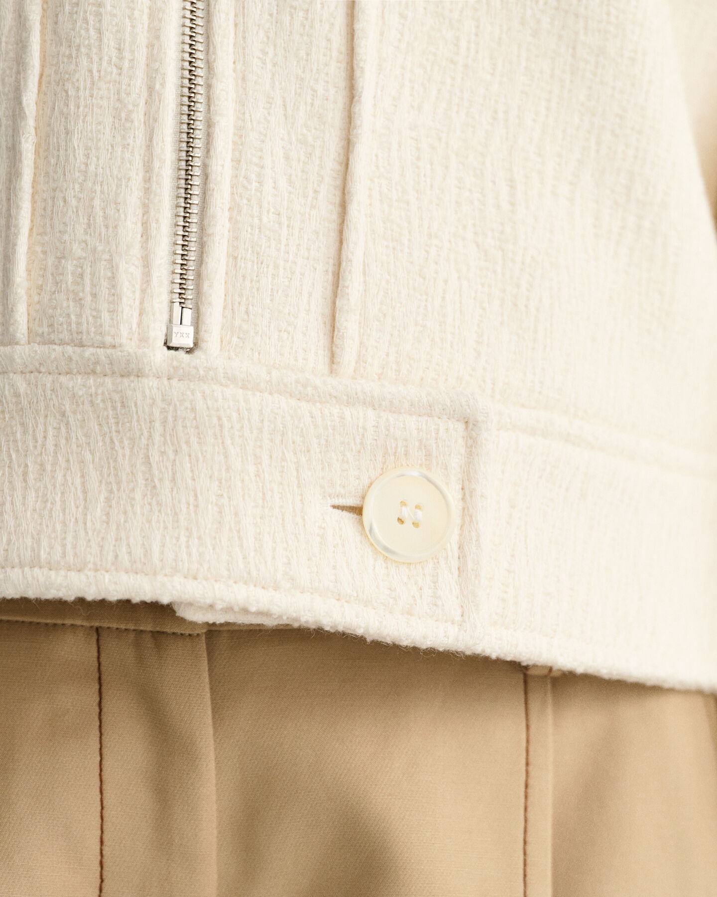 Cropped boucl&eacute;jacka