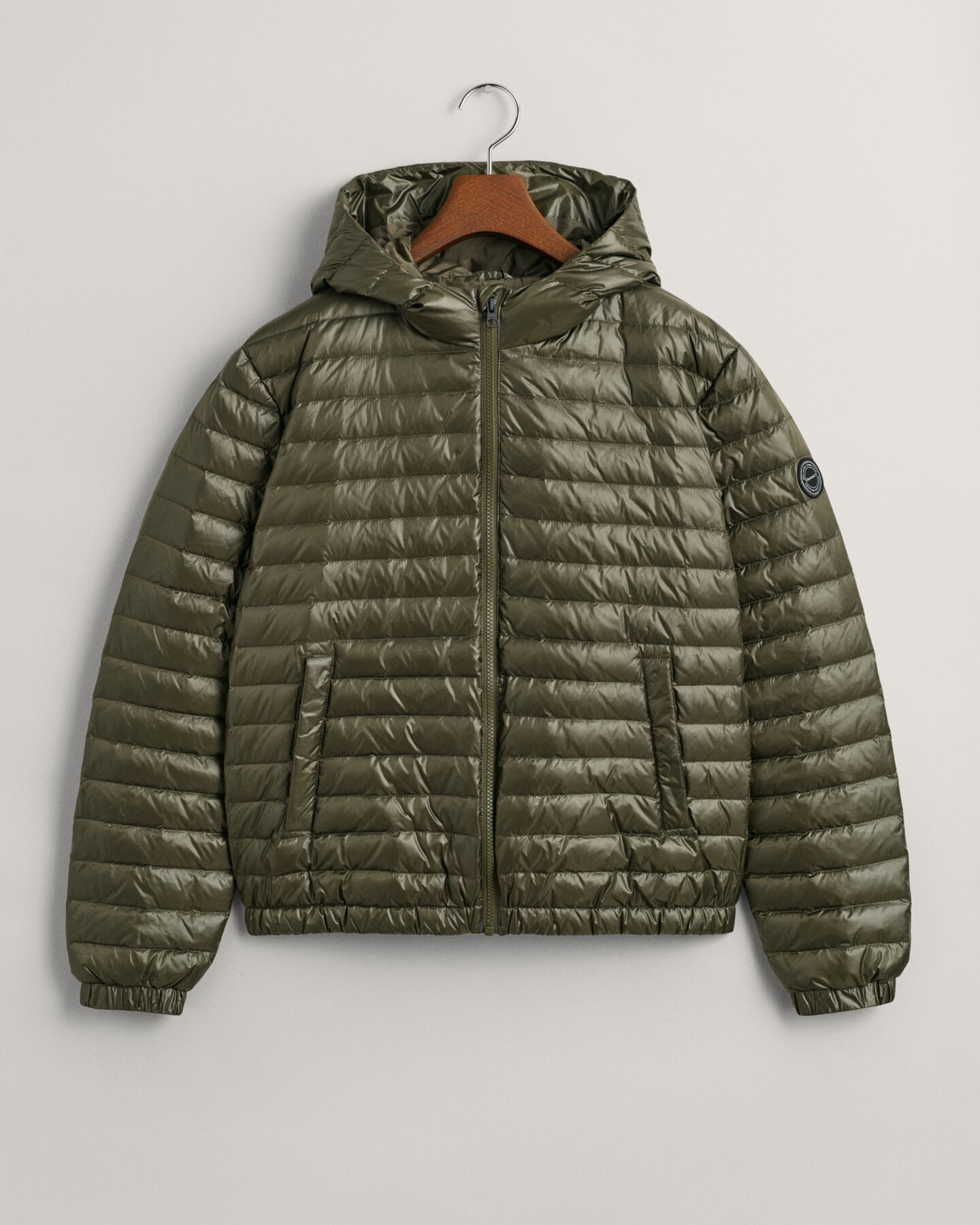 Teens tunn vadderad dunjacka med glans