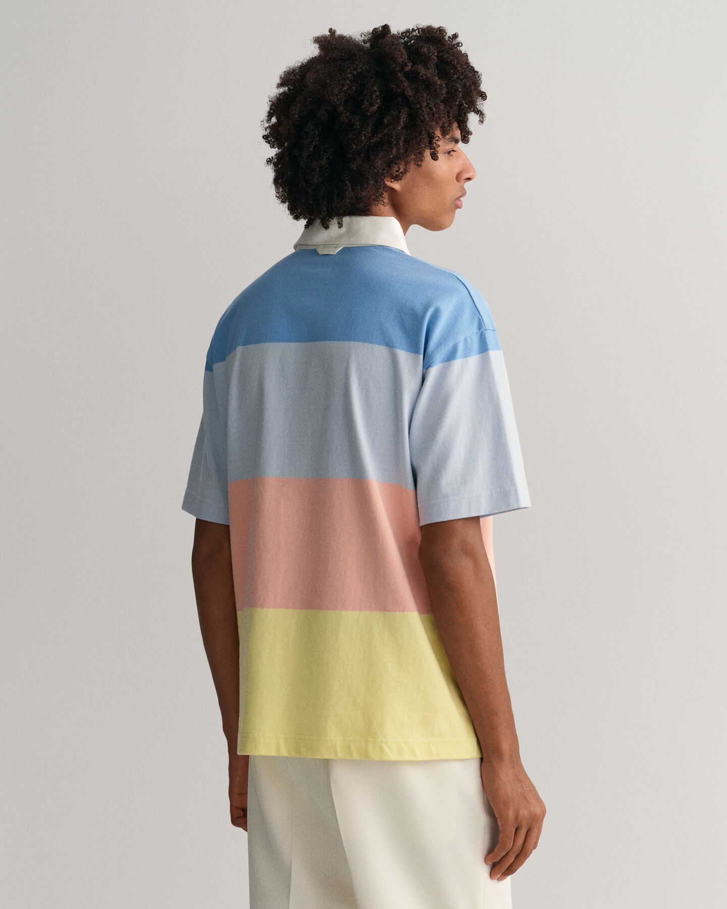 Retro bredrandig kort&auml;rmad Rugger