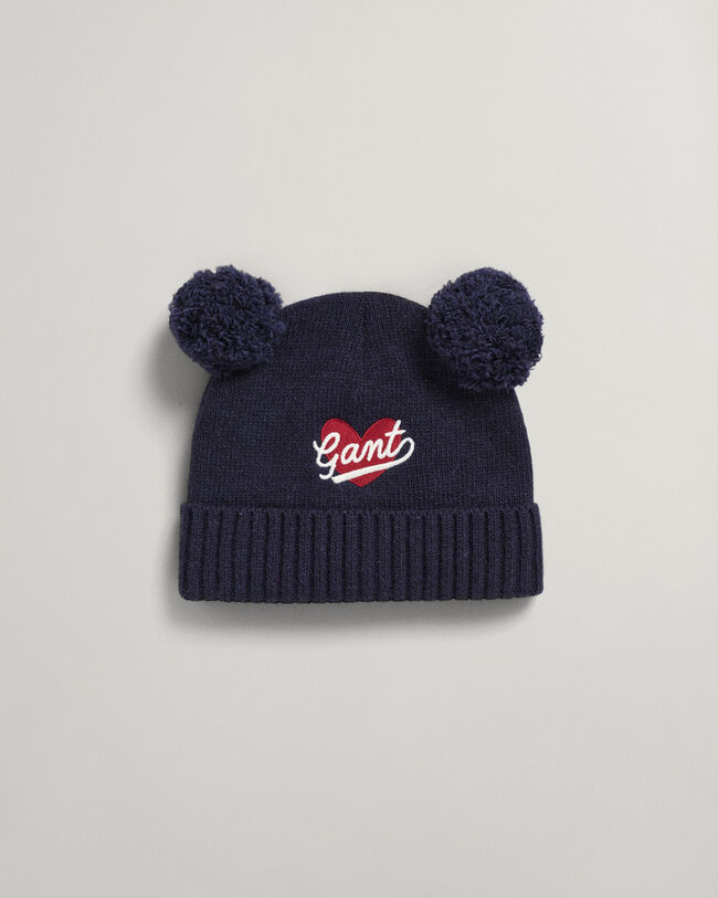 Girls Pompom m&ouml;ssa med hj&auml;rtan