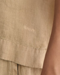 Teen Girls kort&auml;rmad boxig linneskjorta