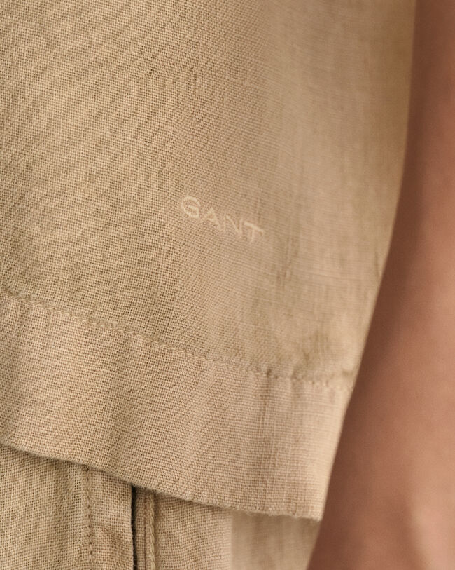 Teen Girls kort&auml;rmad boxig linneskjorta