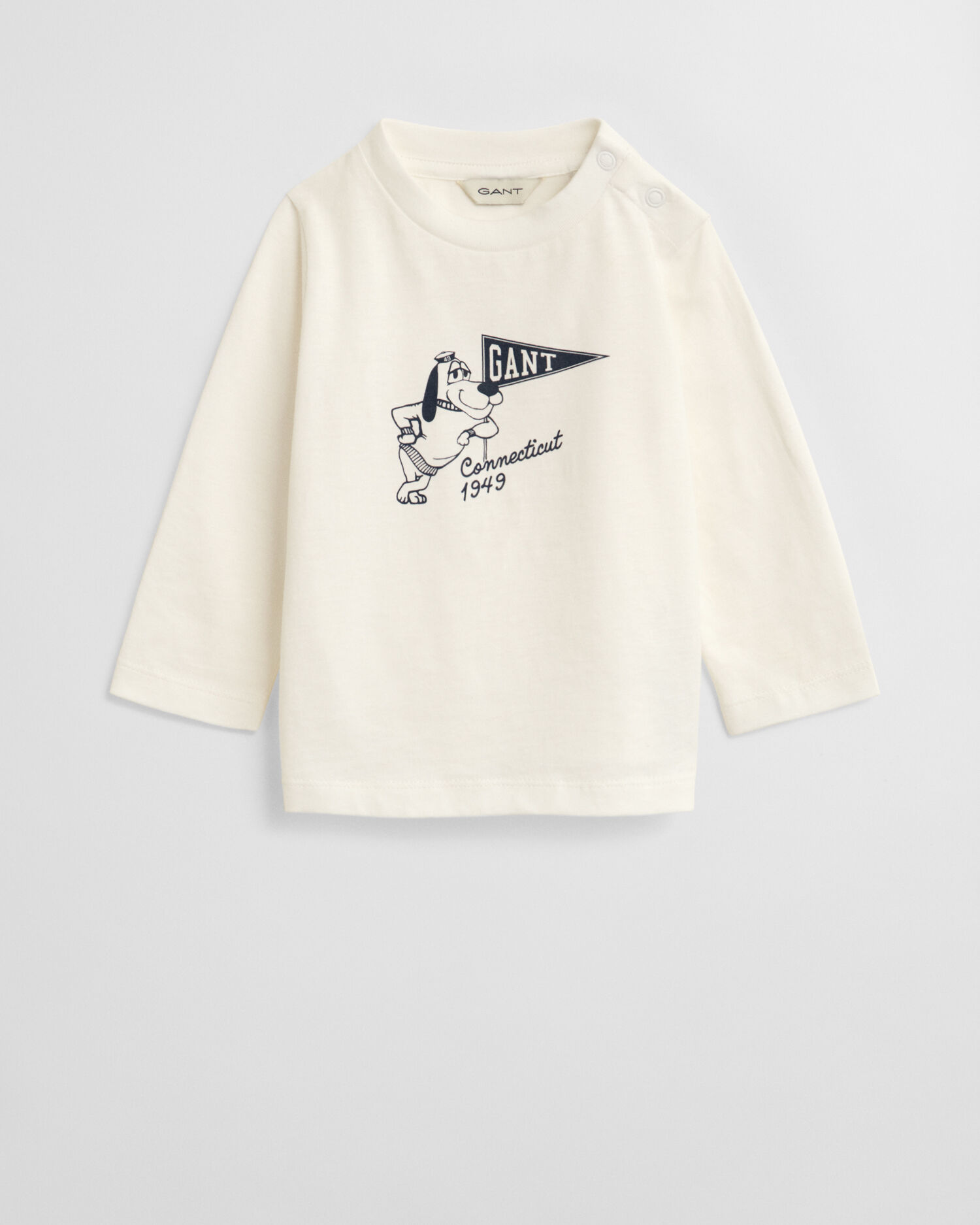 Baby långärmad skjorta med hundtryck