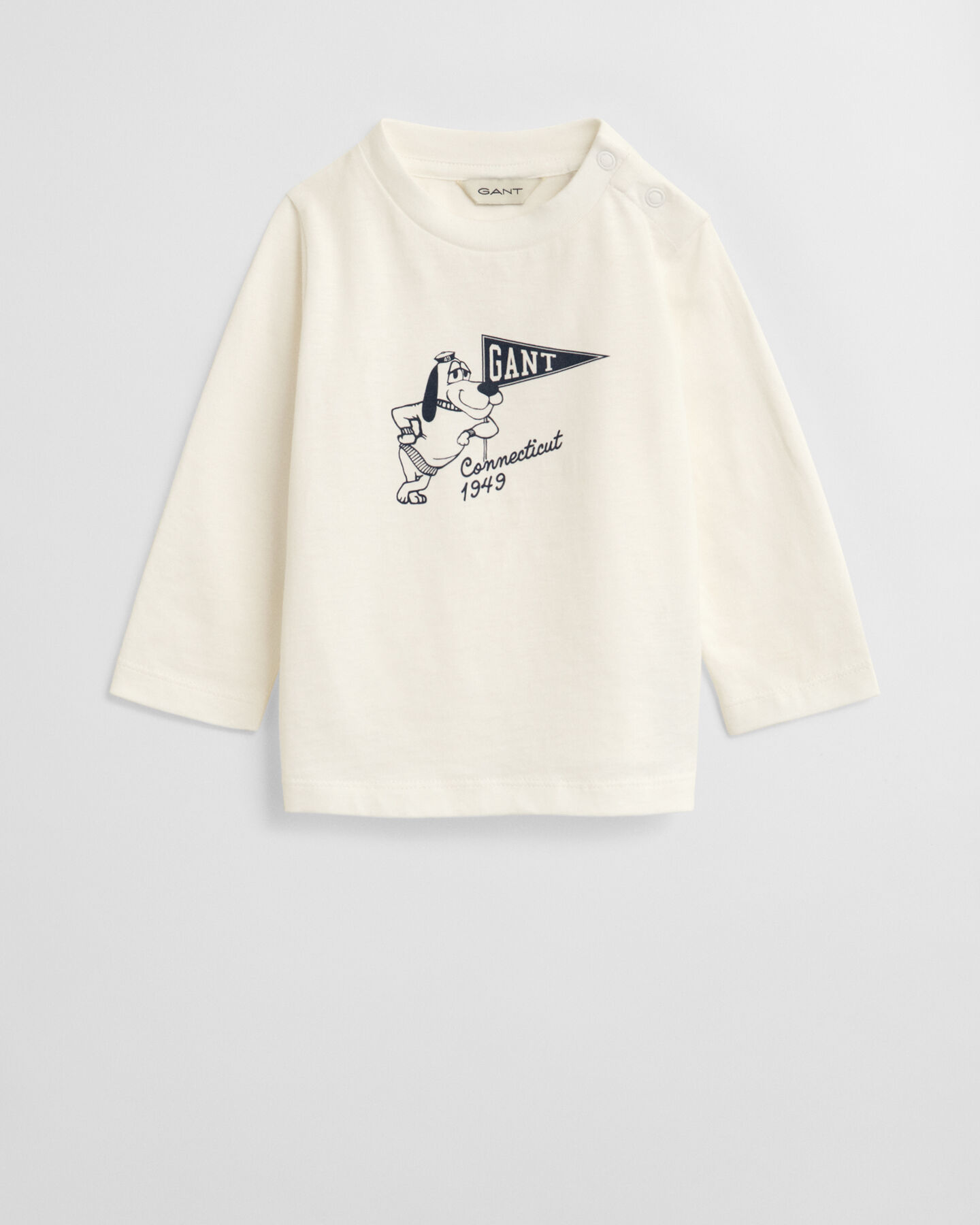 Baby långärmad skjorta med hundtryck