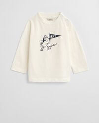 Baby långärmad skjorta med hundtryck