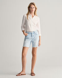 Regular fit halvl&aring;nga denimshorts