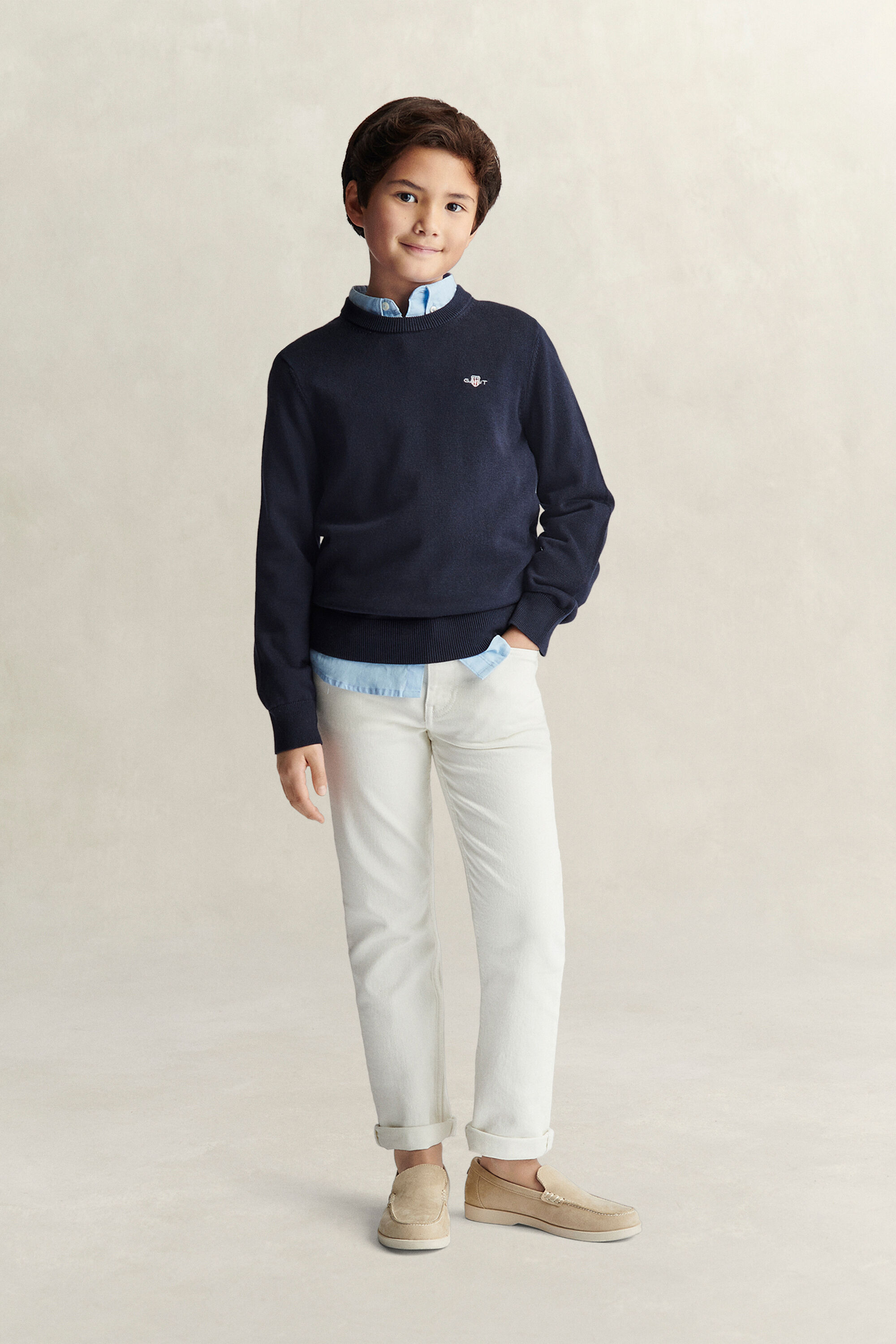 Teen Boys tröja med sköldemblem