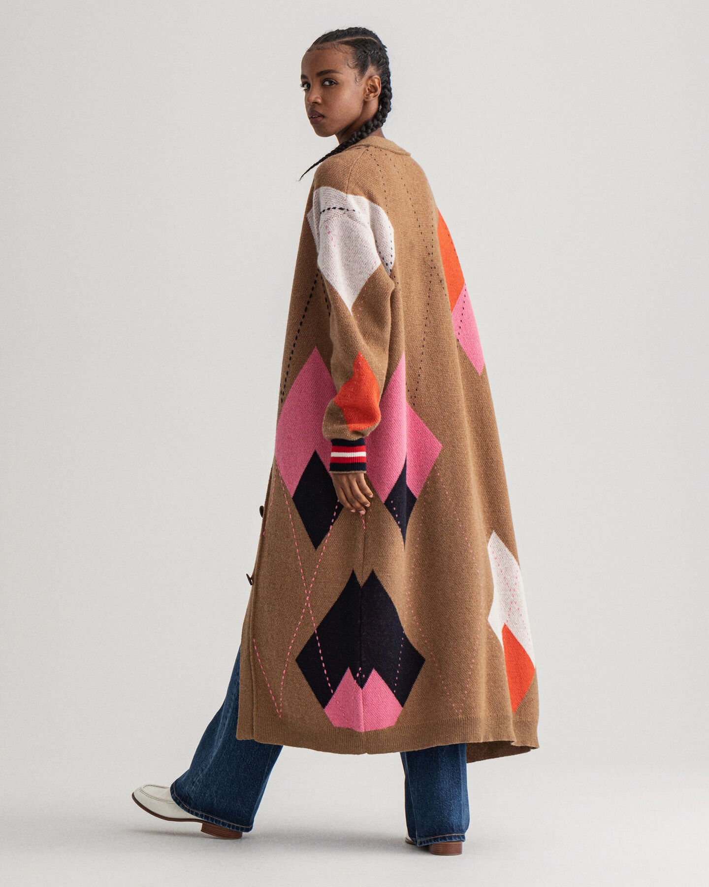 L&aring;ng golfrutig kofta