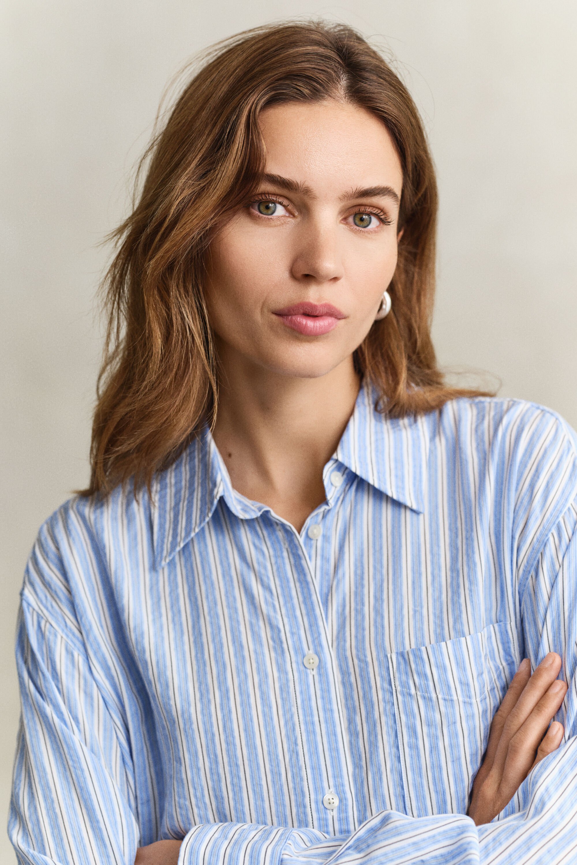 Randig skjortklänning bäckebölja