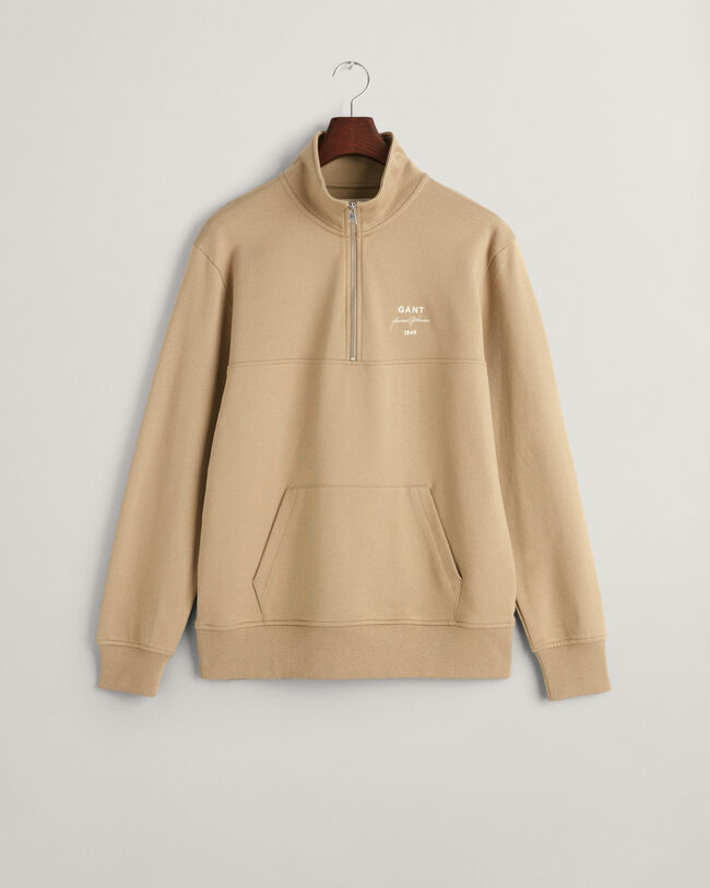GANT Script Graphic half-zip sweatshirt