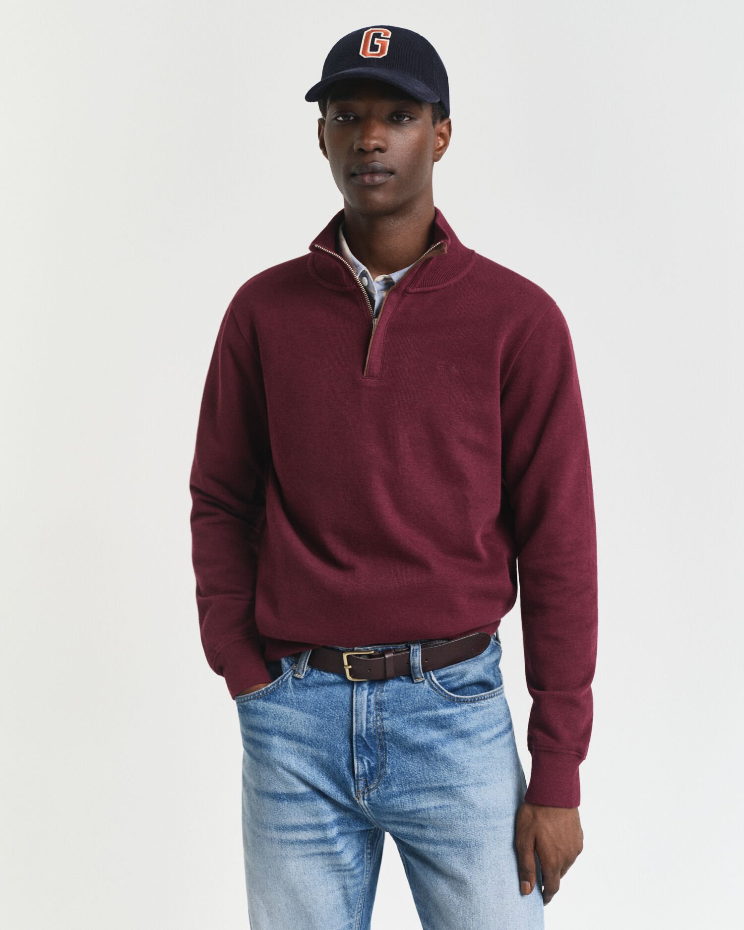 Sacker Rib sweatshirt med half-zip