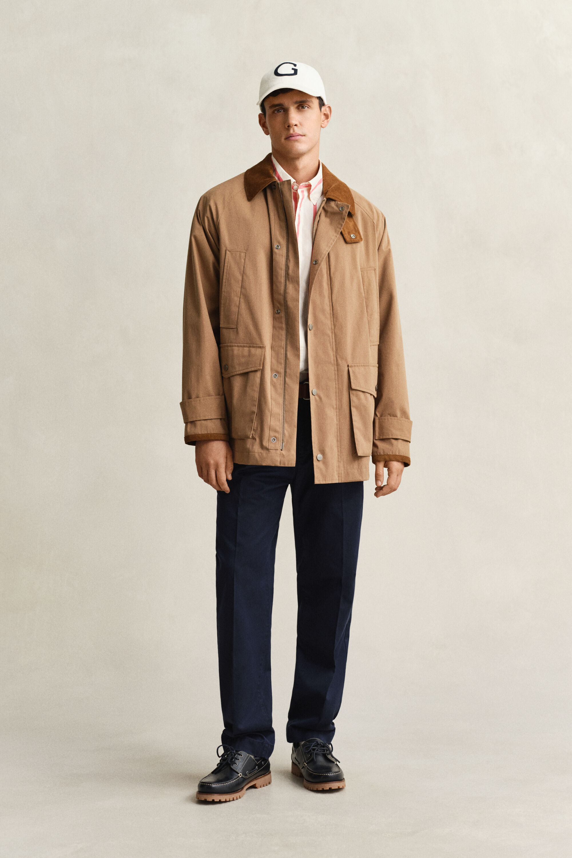 Regular fit chinos i bomullstwill