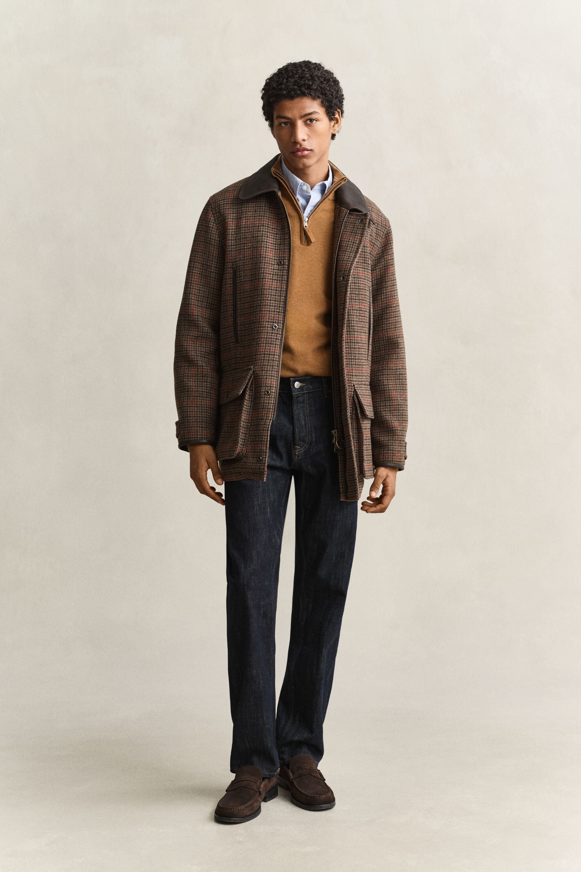 Jacka i decker-stil i brittisk tweed