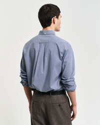 Regular fit poplinskjorta i sm&aring;rutig gingham