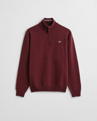 Tröja i superfin lammull med half-zip