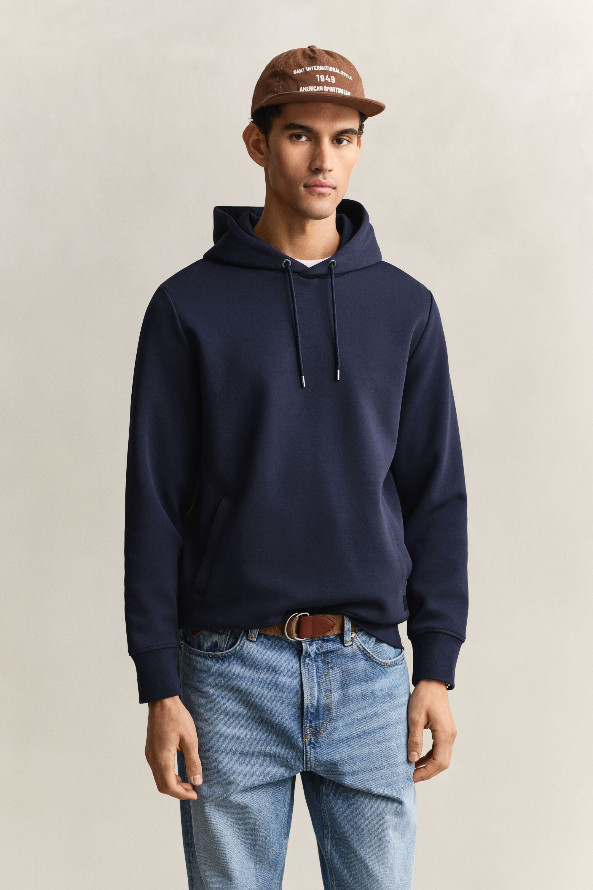 Hoodie i interlock