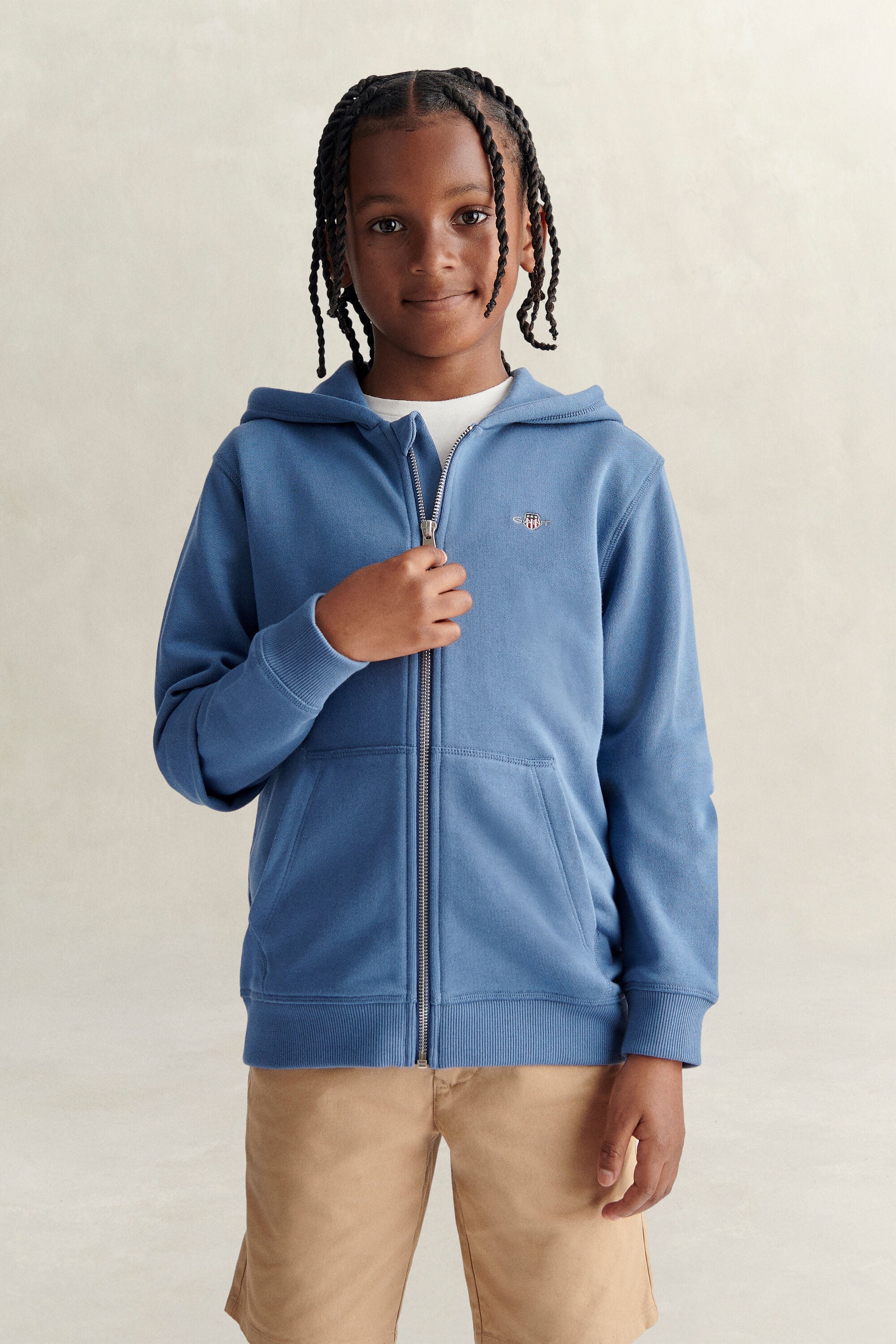 Teens Shield hoodie med dragkedja