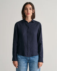 Regular fit skjorta i linnechambray