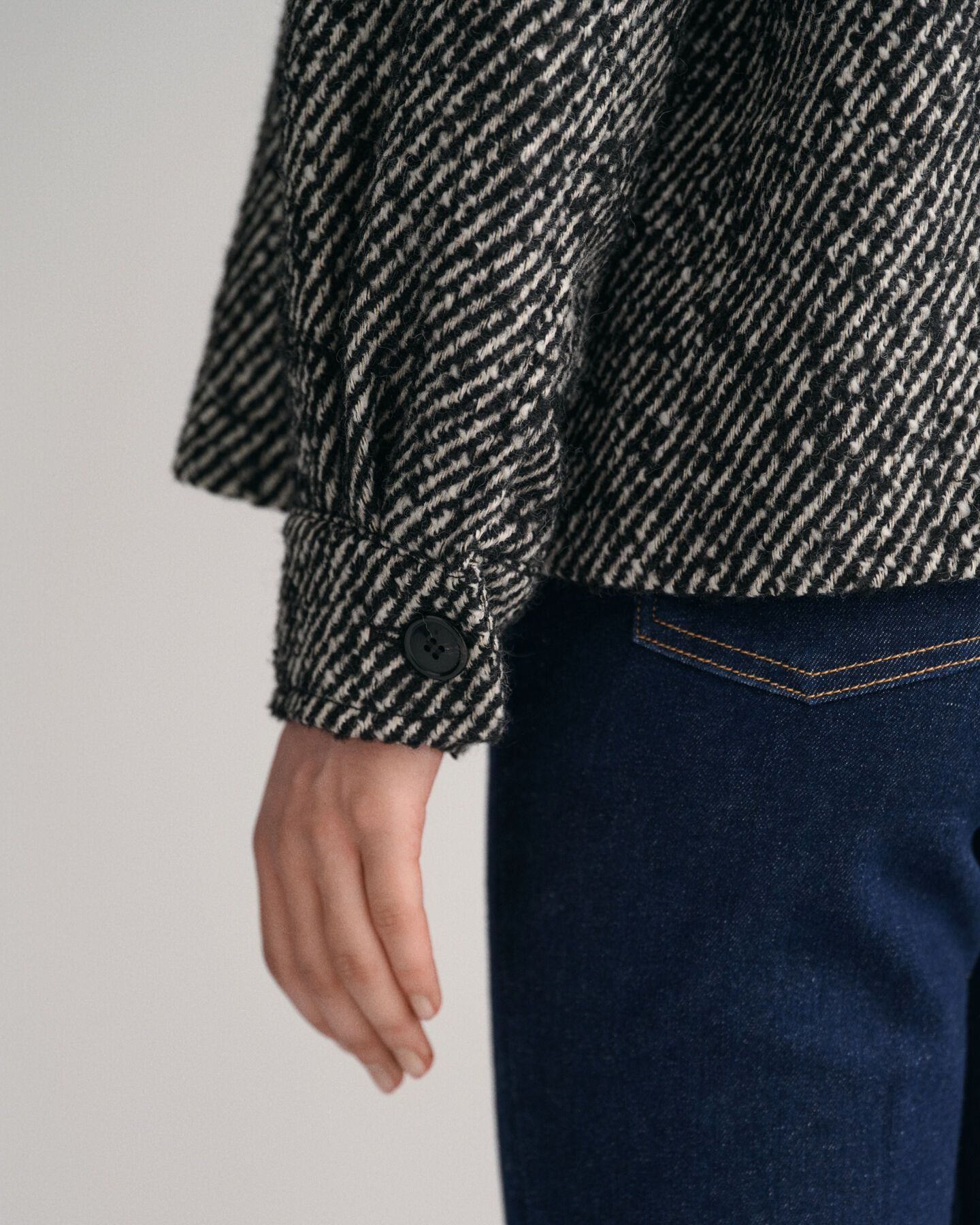 Mönstrad cropped yllejacka