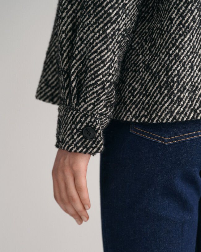 Mönstrad cropped yllejacka