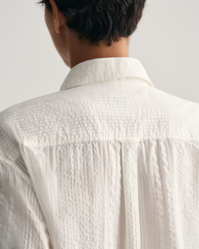 Relaxed fit randig skjorta i b&auml;ckeb&ouml;lja