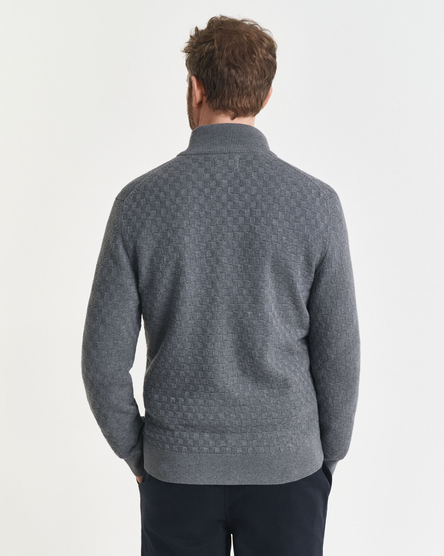 Tröja med dragkedja och mikrostruktur