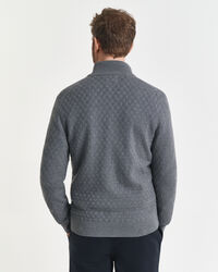 Tröja med dragkedja och mikrostruktur