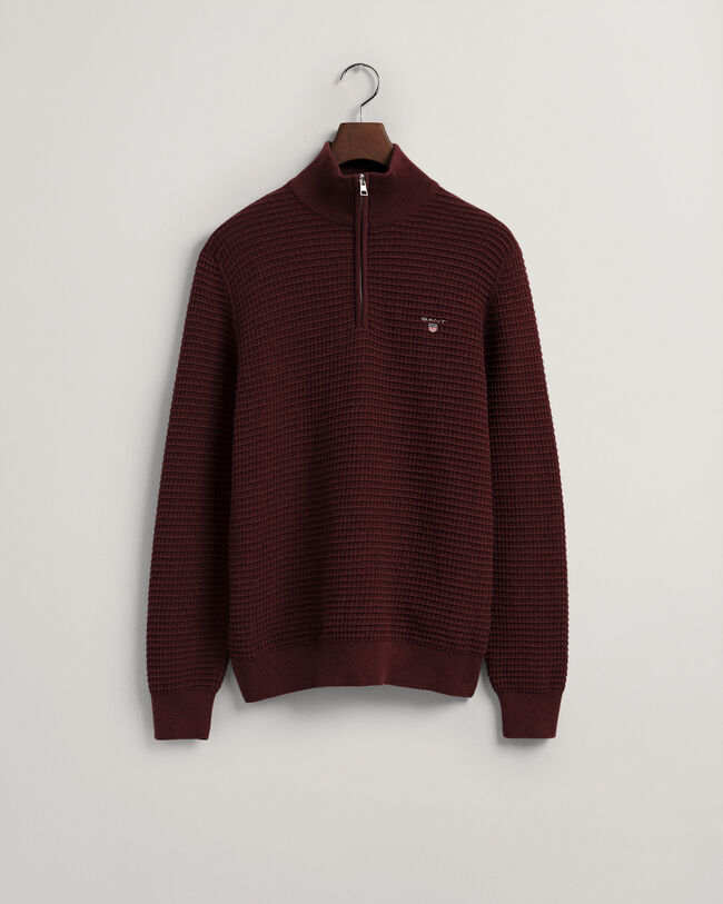 Half-zip bomullstr&ouml;ja