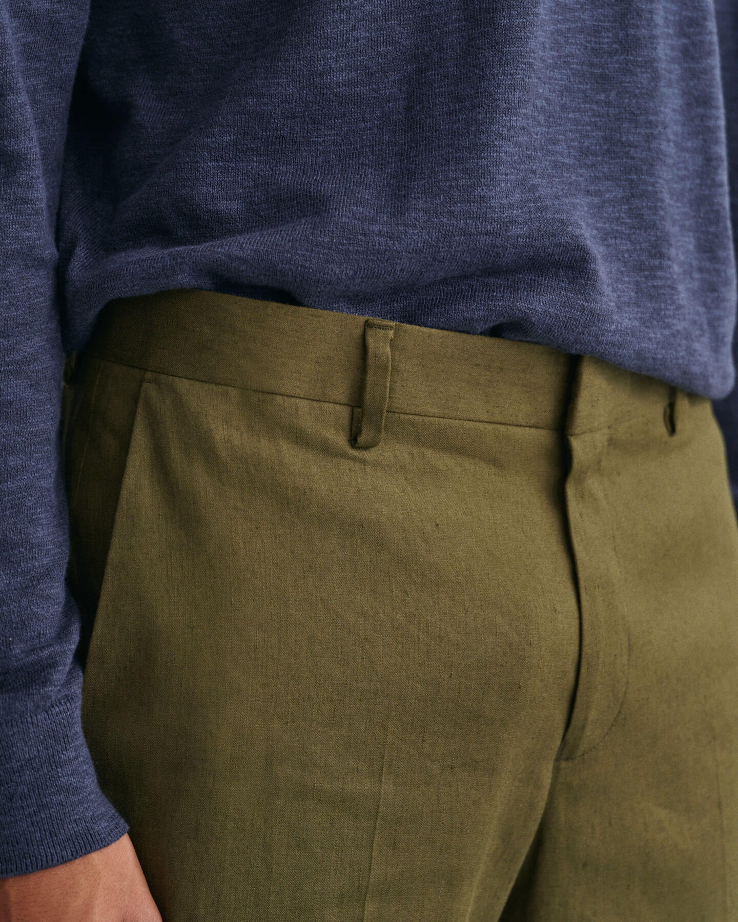 Kostymbyxor i bomull och linne