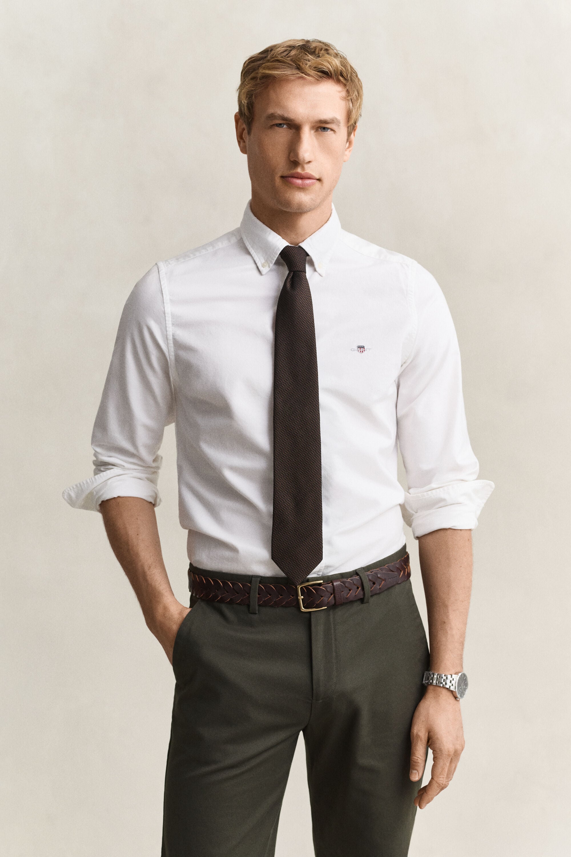 Klassisk slim fit oxfordskjorta