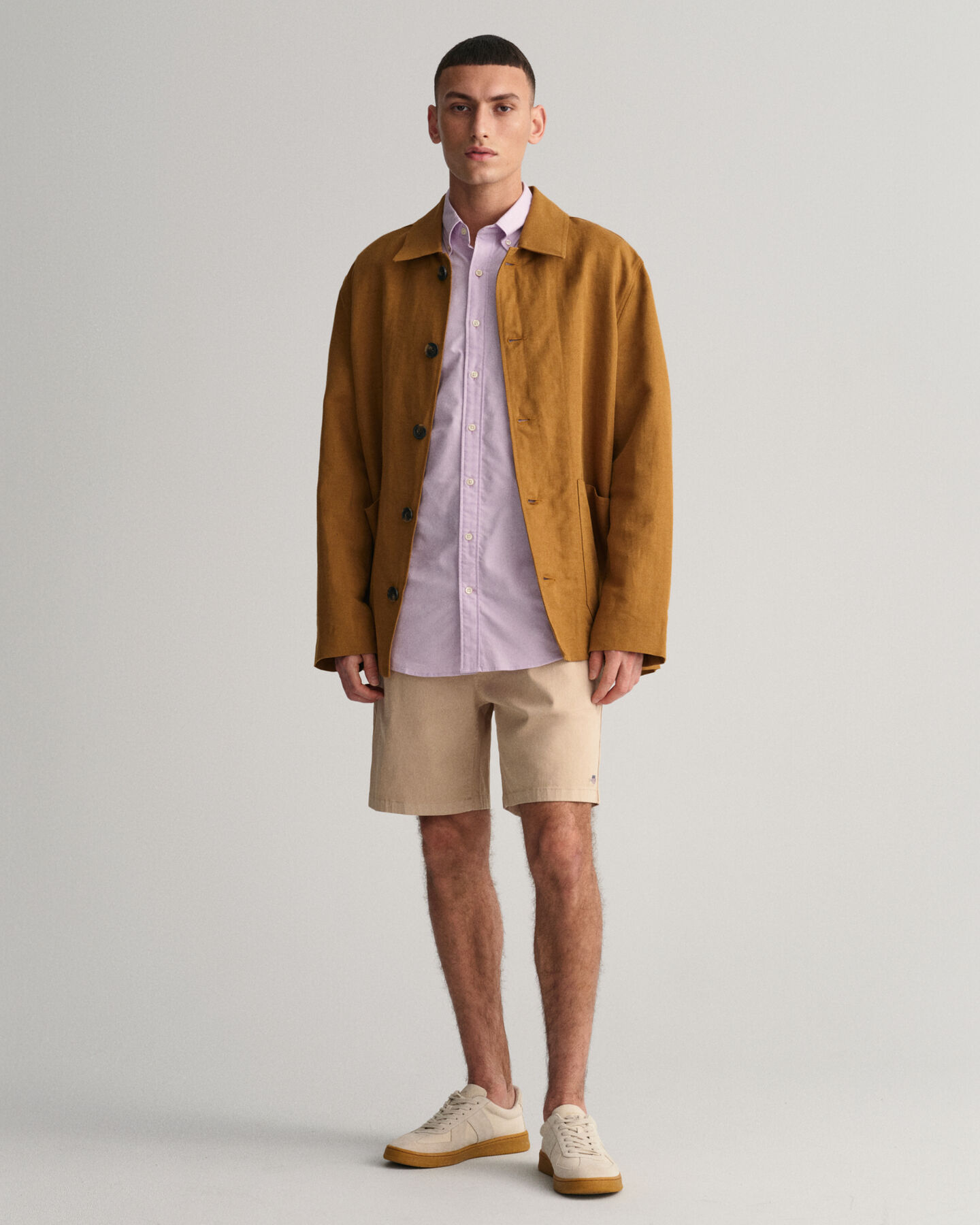 Regular fit kort&auml;rmad oxfordskjorta