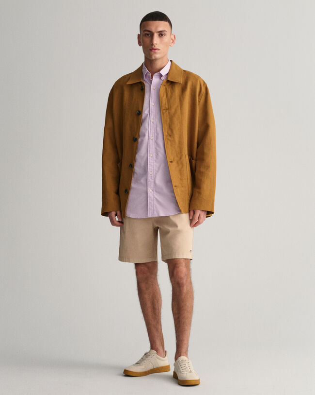 Regular fit kort&auml;rmad oxfordskjorta