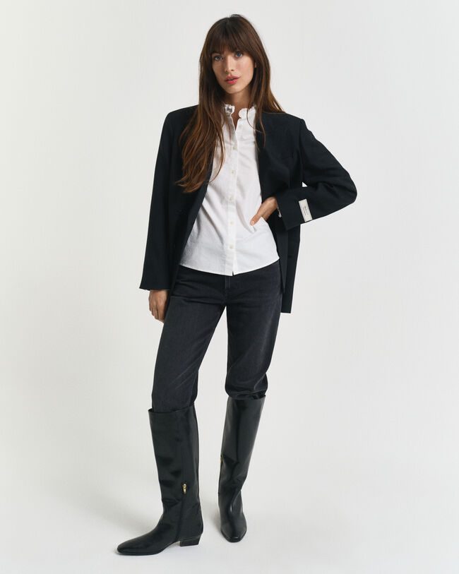 Klassisk oxfordblus med volang