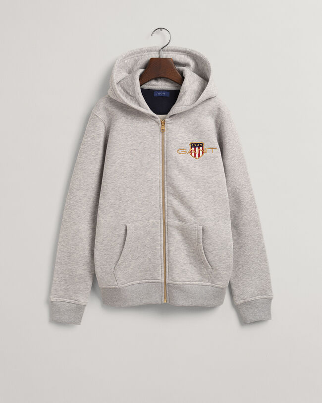 Teens Medium Archive Shield hoodie med dragkedja