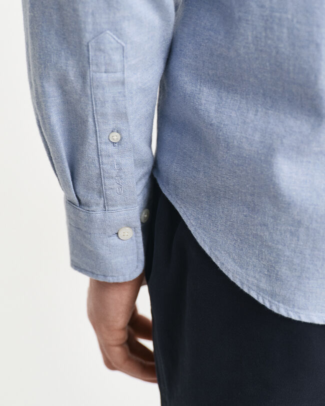 Regular fit melerad flanellskjorta