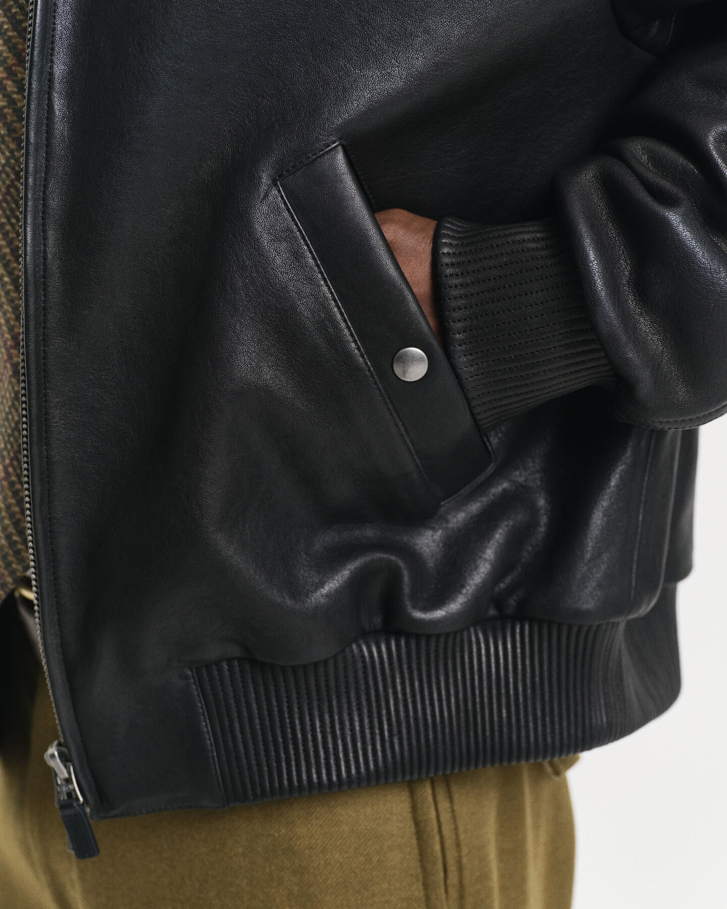 Harrington-jacka i läder