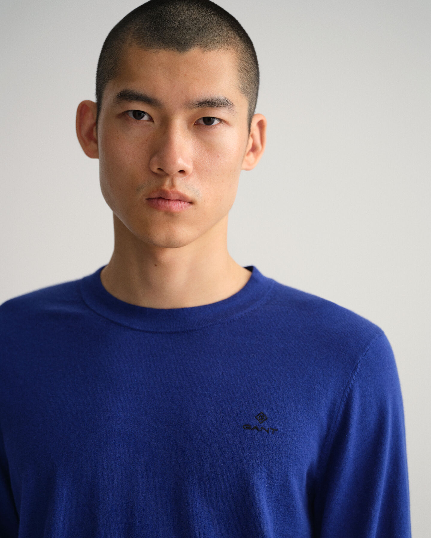 Crew neck tr&ouml;ja i bomull och kashmir