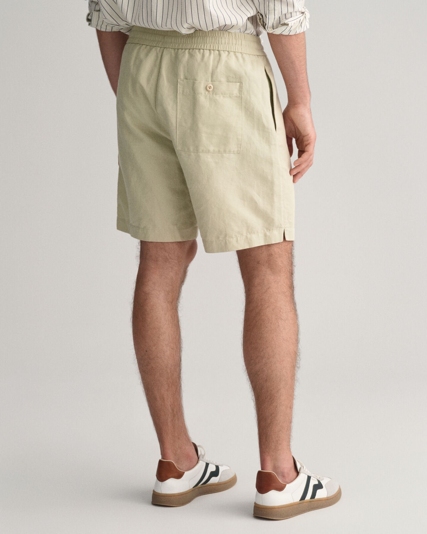 Shorts i bomull och linne