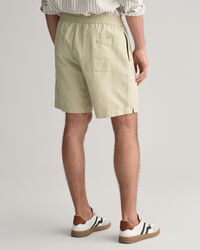 Shorts i bomull och linne