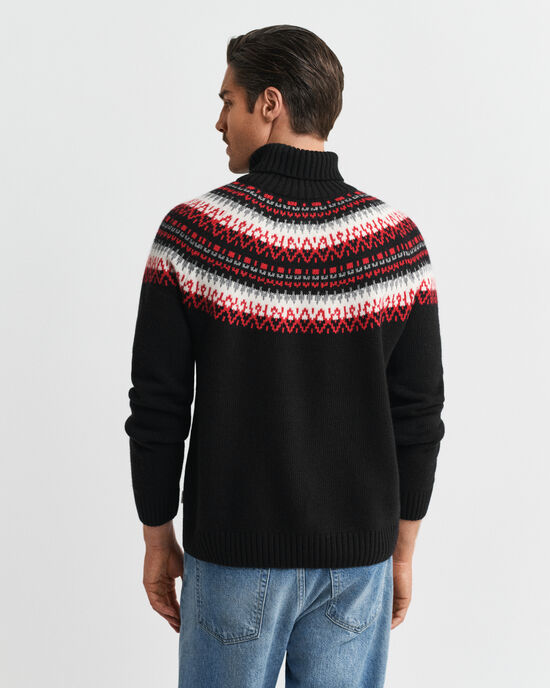 Polotröja med Fair Isle-mönster