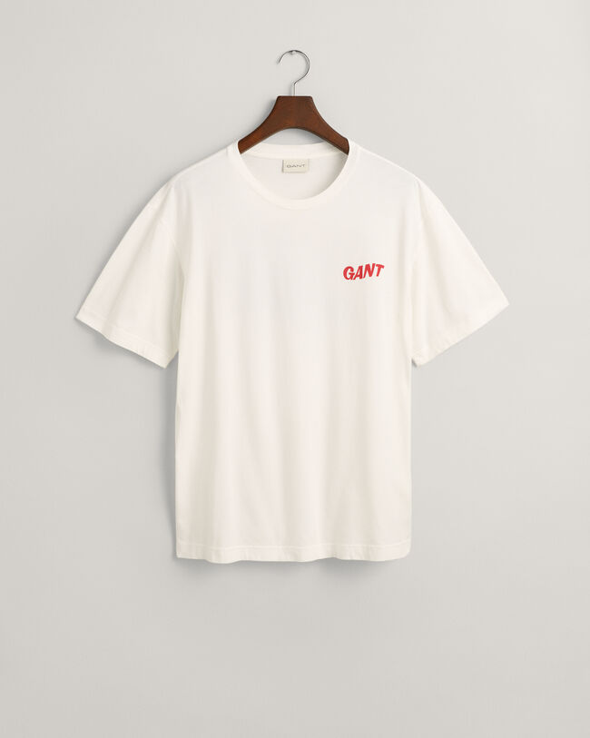 T-shirt med tv&auml;ttat tryck