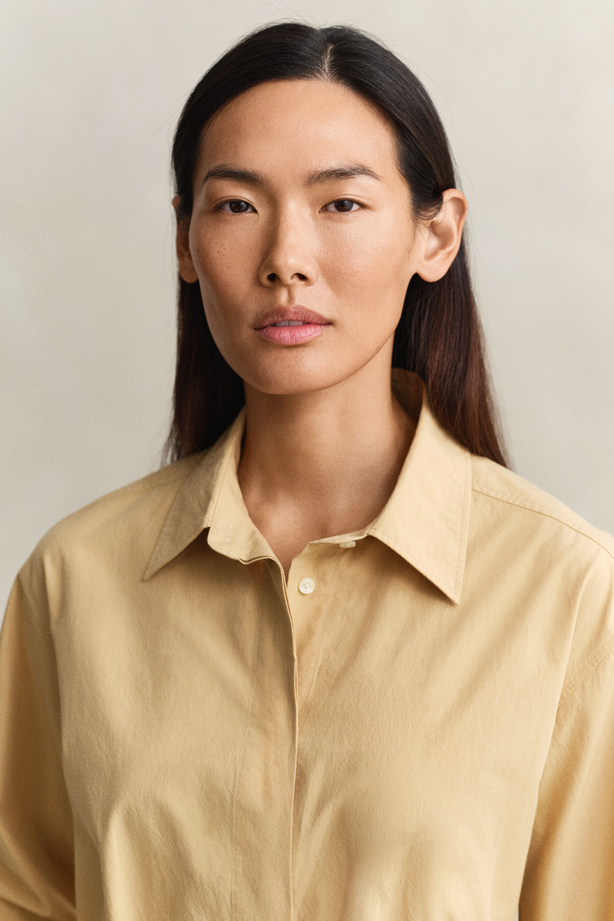 Skjortklänning i poplin med bälte