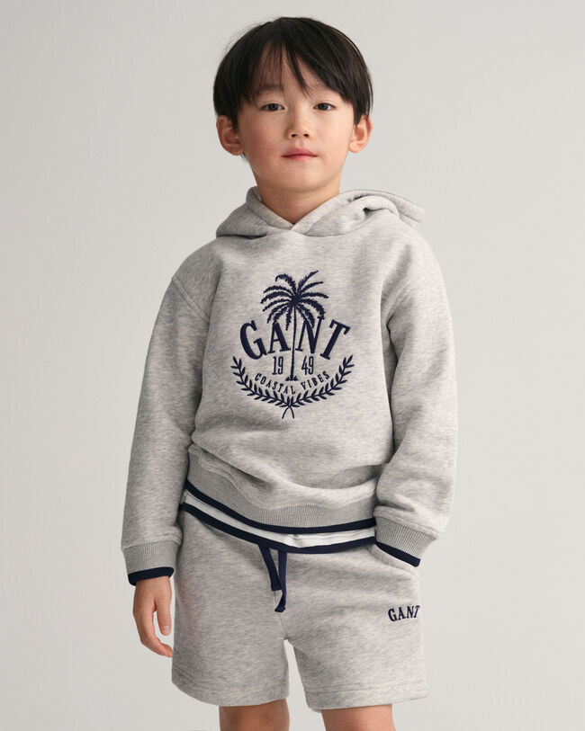 Boys GANT hoodie med broderad palm