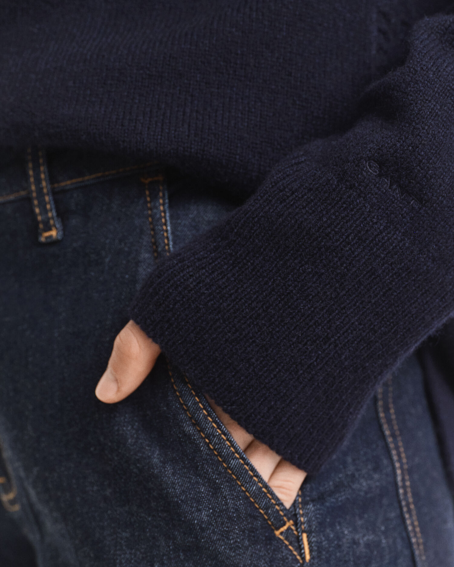 Polotröja i mjuk kashmir- och ullblandning